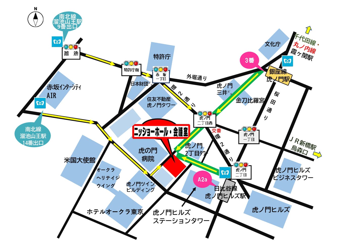 所在地・アクセスのマップ